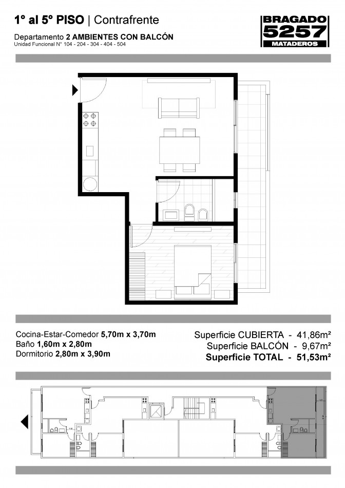 PREVENTA EN POZO - DEPTO 2 AMB - MATADEROS