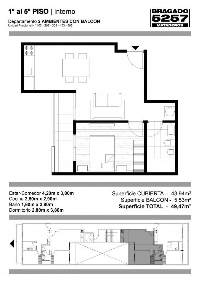 PREVENTA EN POZO - DEPTO 2 AMB - MATADEROS