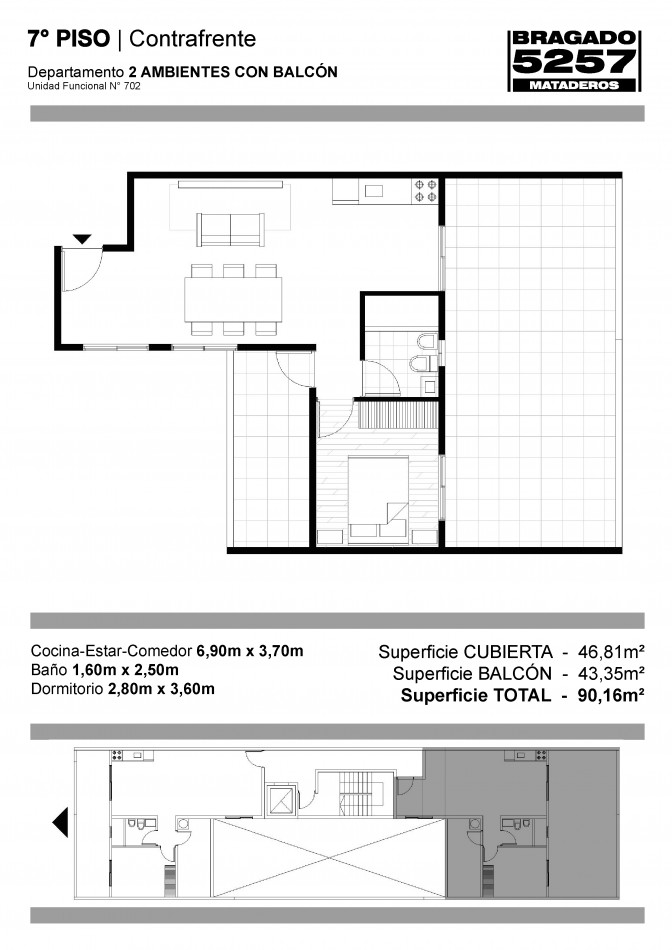 PREVENTA EN POZO - DEPTO 2 AMB - MATADEROS
